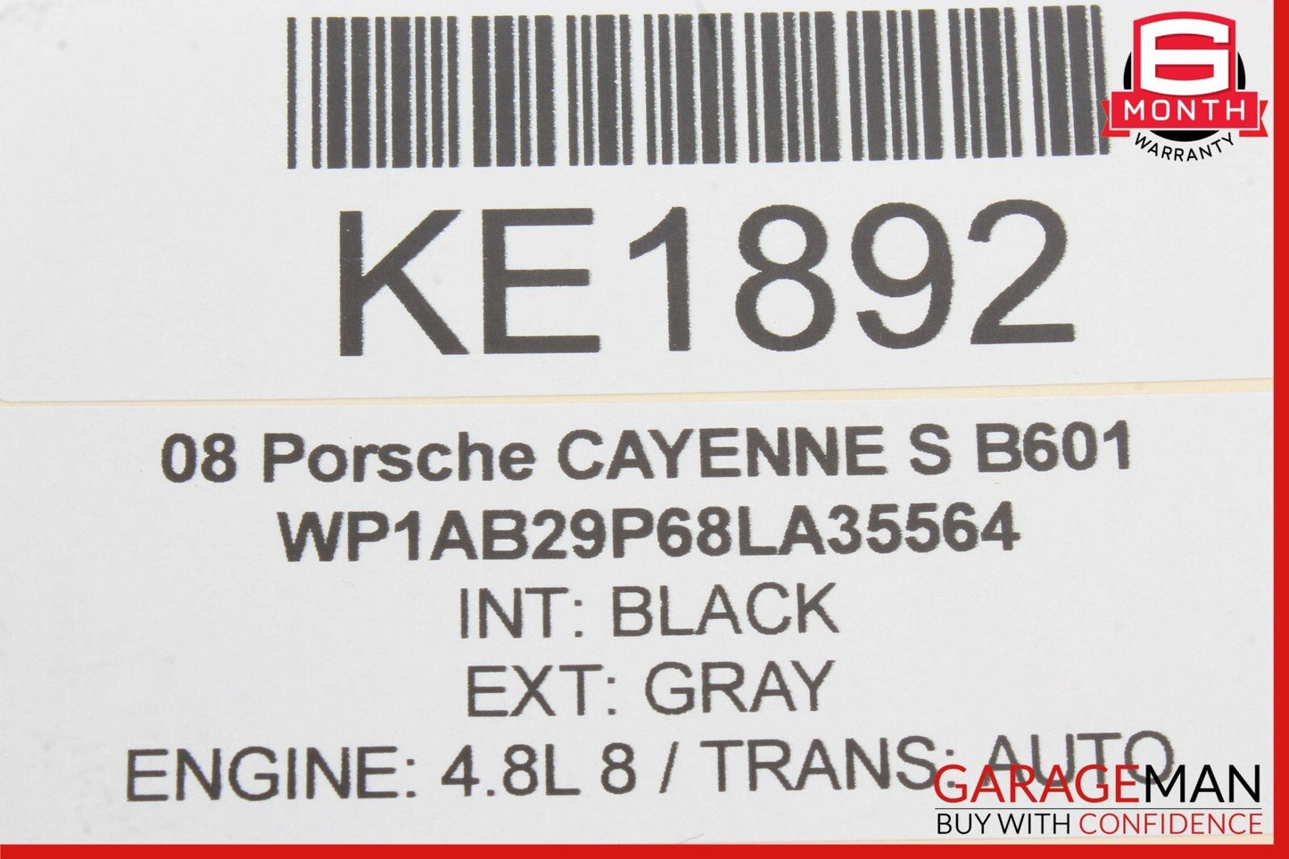 03-10 Porsche Cayenne 955 957 Front Right Seat Headrest Head Rest Black