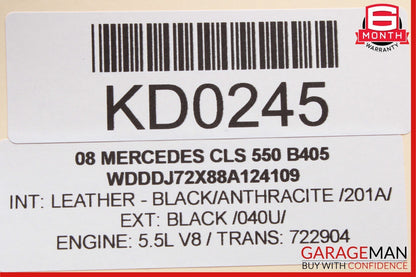 06-11 Mercedes W219 CLS500 CLS550 Rear Left Side Exterior Door Handle Black