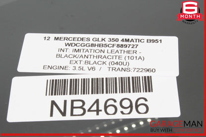 10-15 Mercedes X204 GLK350 Rear Right Passenger Side Door Window Auto Glass