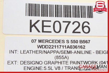 07-14 Mercedes W221 S550 CL550 Rear Left or Right Side Upper Control Arm OEM