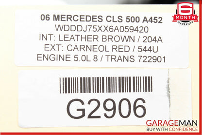 06-11 Mercedes W219 CLS500 CLS63 Rear Left Door Control Module OEM
