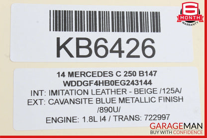 08-14 Mercedes W204 C250 C300 Sedan Rear Right Door Lock Latch Actuator