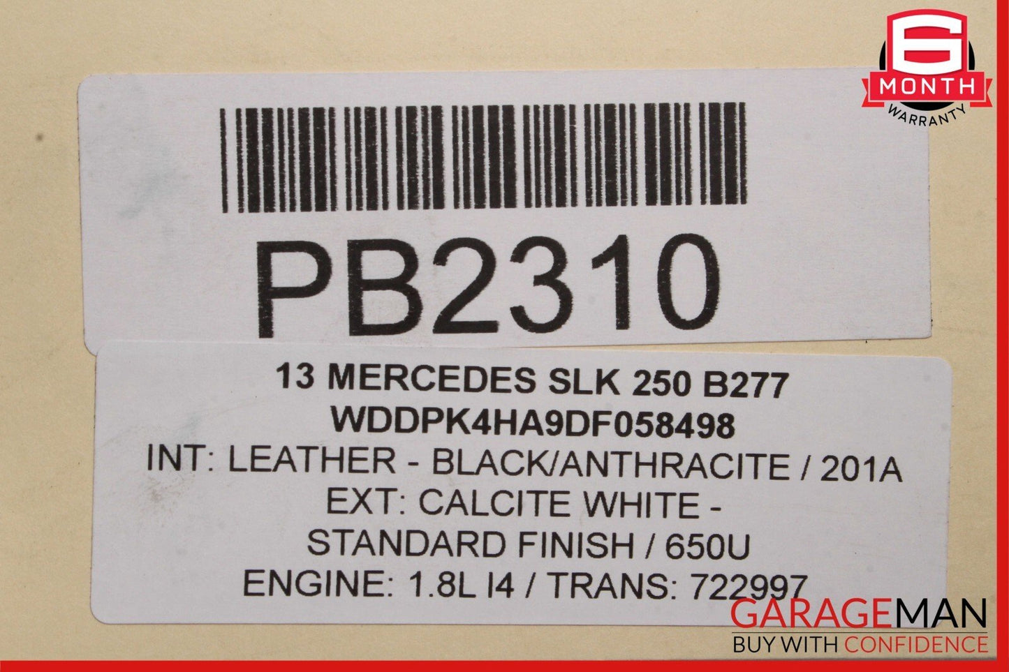 12-15 Mercedes C250 SLK250 7G Tronic Automatic Transmission Assembly OEM 69k