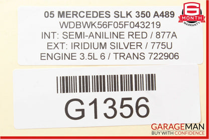 05-11 Mercedes R171 SLK350 Rear Right Seat Headrest Head Support Roll Bar OEM
