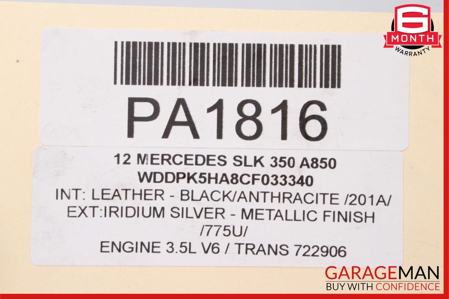 12-20 Mercedes R172 SLK350 SLC300 Power Steering Rack and Pinion Assembly