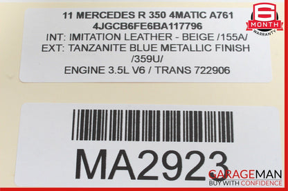 06-11 Mercedes W251 R350 CLK350 Engine Motor Starter 0061515901 OEM