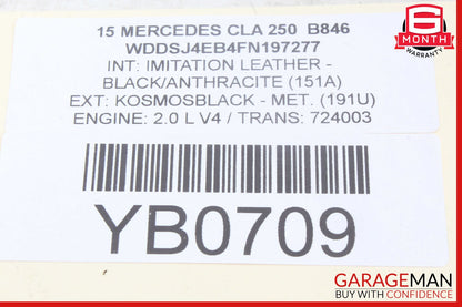 14-19 Mercedes W117 CLA250 Rear Left Exterior Door Handle Keyless Go OEM