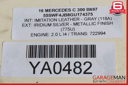 15-18 Mercedes W205 C300 Power Brake Booster Master Cylinder Reservoir Assy