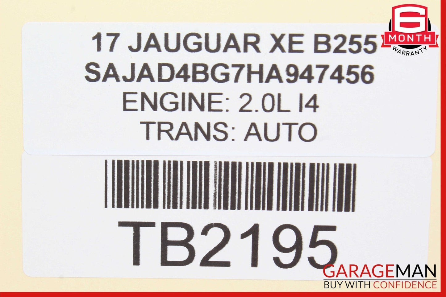 17-19 Jaguar XE 2.0 Rear Right Side Door Window Regulator GX7327000 OEM