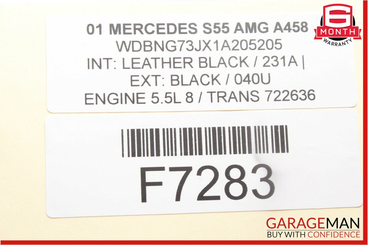 00-06 Mercedes CL600 S55 AMG Front Right Side Exterior Door Handle Black OEM