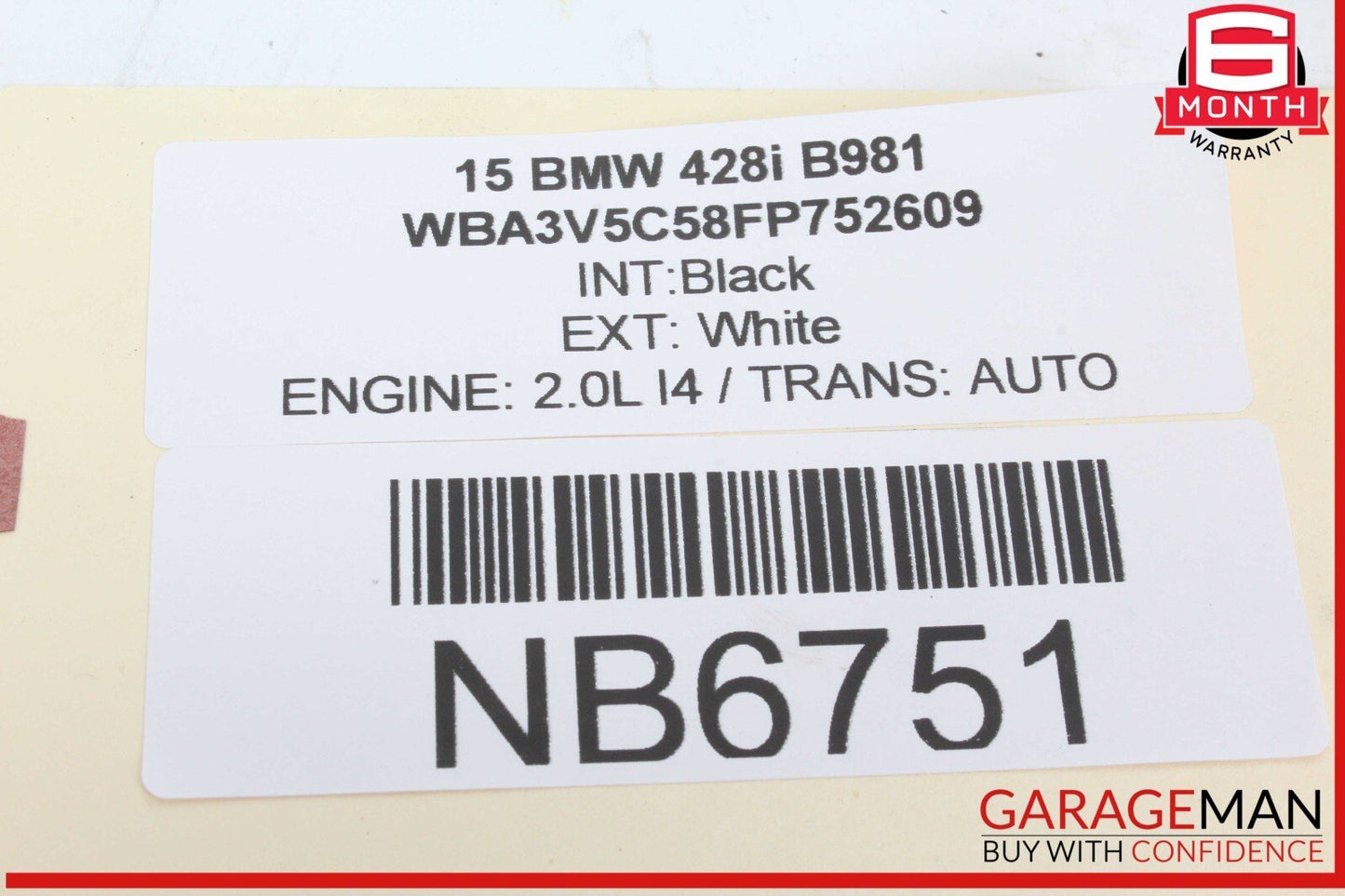 14-16 BMW 428i 435i Front Right Passenger Side Knee Airbag Air Bag 1024565 OEM