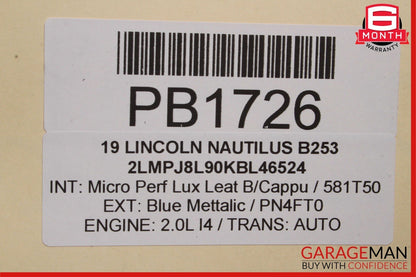 19-20 Lincoln Nautilus 2.0L Rear Exhaust System Muffler Tip Tips Assembly OEM