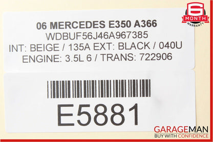 03-09 Mercedes W211 E350 E500 Rear Left Exterior Door Handle OEM