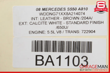 07-13 Mercedes S550 CL550 Front Left Upper Control Arm w/ Height Level Sensor