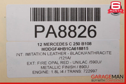 08-14 Mercedes W204 C250 C300 E350 Engine Radiator Cooling Fan Motor Assembly