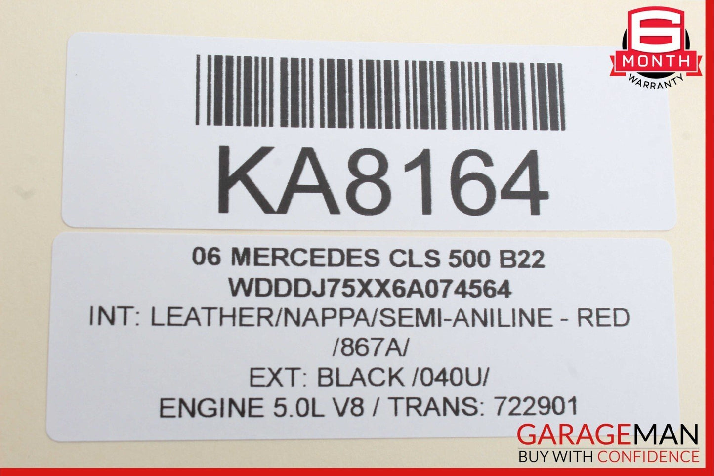 06-08 Mercedes W219 CLS500 Front Left Side Door Mirror Rear View Black OEM