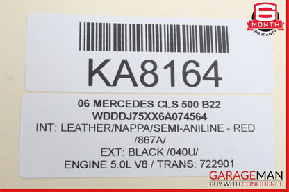 06-08 Mercedes W219 CLS500 Front Left Side Door Mirror Rear View Black OEM