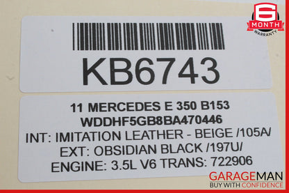 08-16 Mercedes W212 E350 C350 GLK350 Rear Left Door Window Regulator Motor OEM