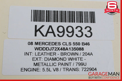 06-08 Mercedes W219 CLS500 Front Right Side Mirror Door Rear View Diamond White