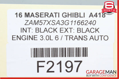 14-17 Maserati Ghibli Steering Column Combination Switch Assembly Black OEM