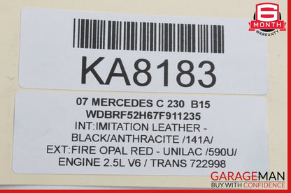 05-07 Mercedes W203 C230 Front Left Side Headlight Head Light Halogen Lamp OEM
