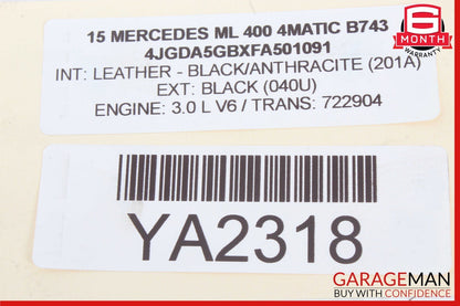 14-21 Mercedes W166 ML400 E400 GL450 M276 Air Intake Filter Box Right Side OEM