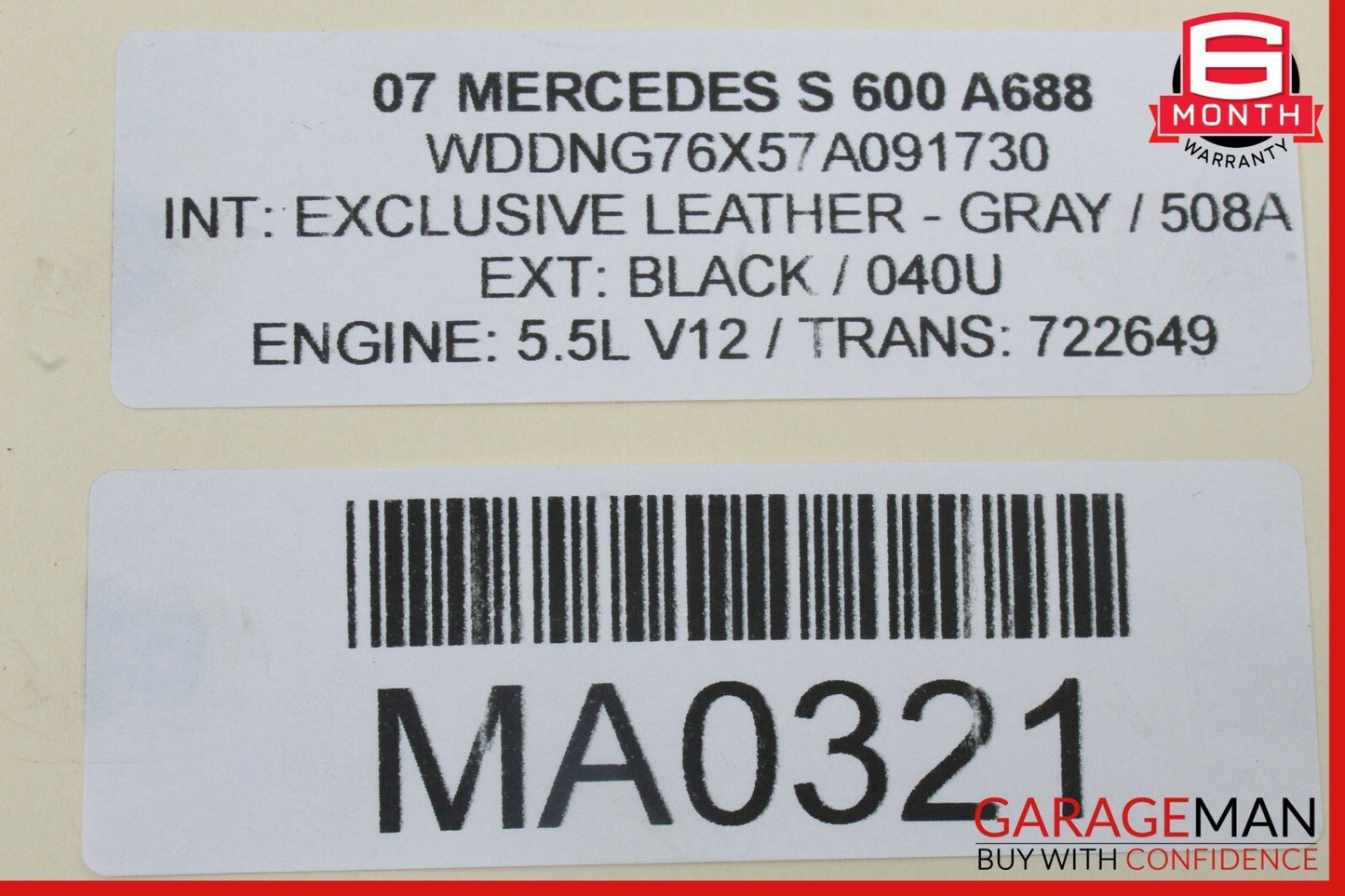 07-09 Mercedes W221 S600 CL65 AMG Rear Trunk Fuse Box Sam Module 2215403250 OEM