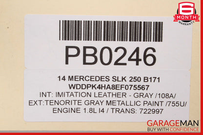 12-20 Mercedes R172 SLK250 CLA250 Engine Radiator Cooling Fan Motor Shroud Assy