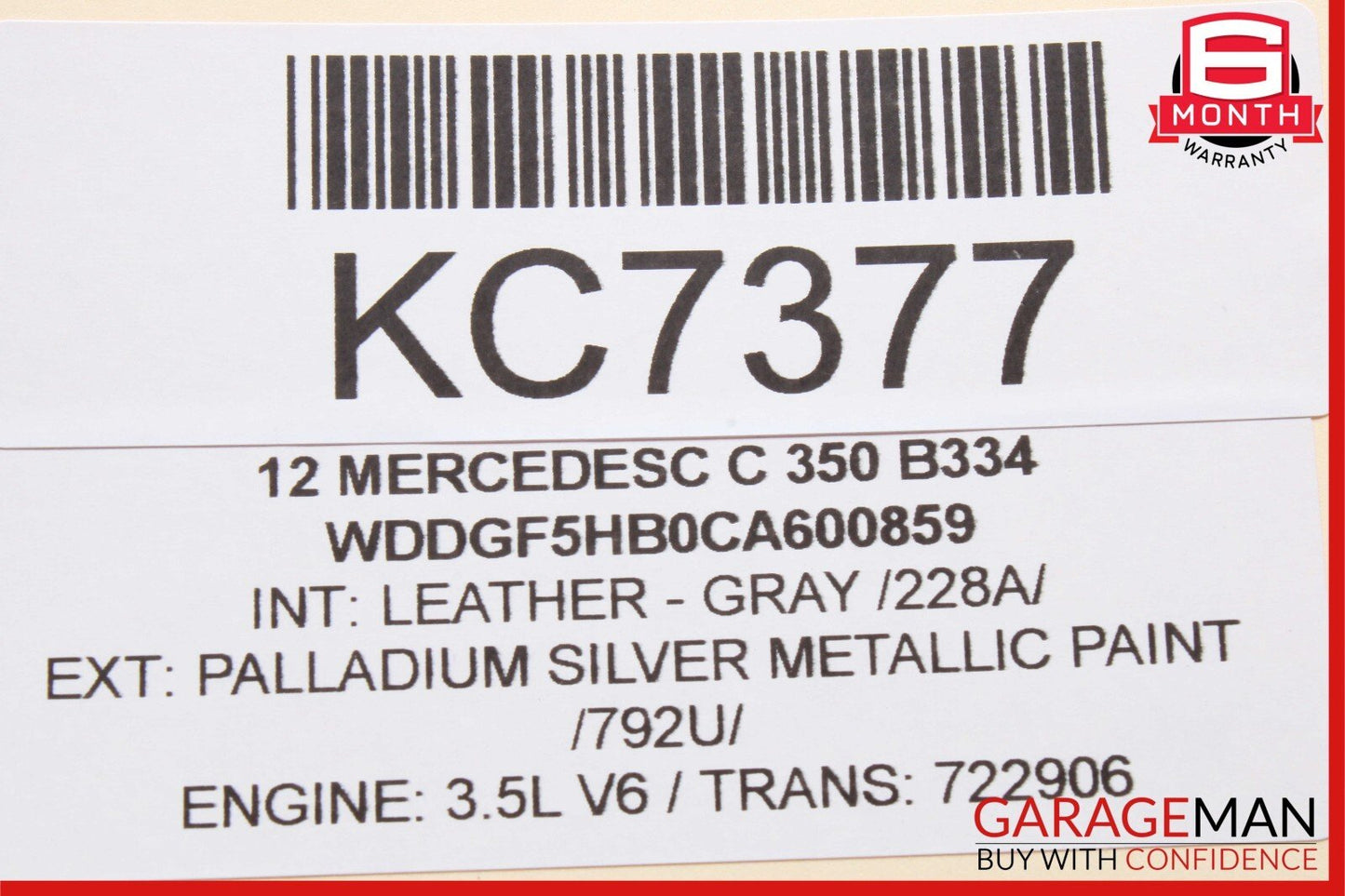 08-16 Mercedes W204 C350 GLK350 Rear Left Side Door Window Regulator Motor OEM