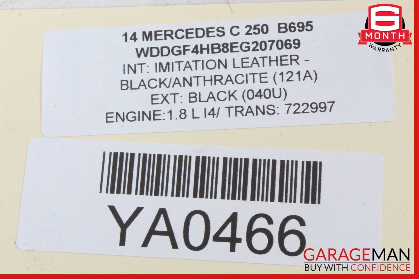 10-15 Mercedes W212 E350 C250 Rear / Front Right Side Exterior Door Handle Black