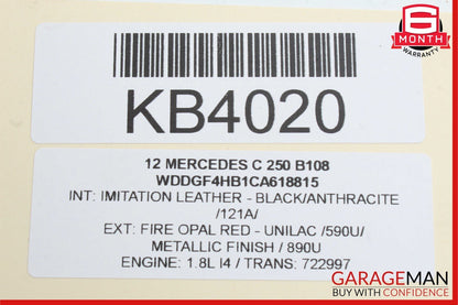 08-14 Mercedes W204 C250 C300 Rear Right Side Door Lock Latch Actuator OEM