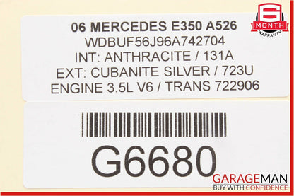 03-09 Mercedes W211 E350 Rear Right Passenger Side Door Lock Latch Actuator OEM