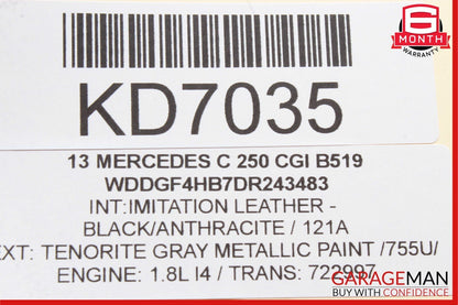 08-16 Mercedes W204 C250 C350 GLK350 Rear Right Door Window Regulator Motor Unit