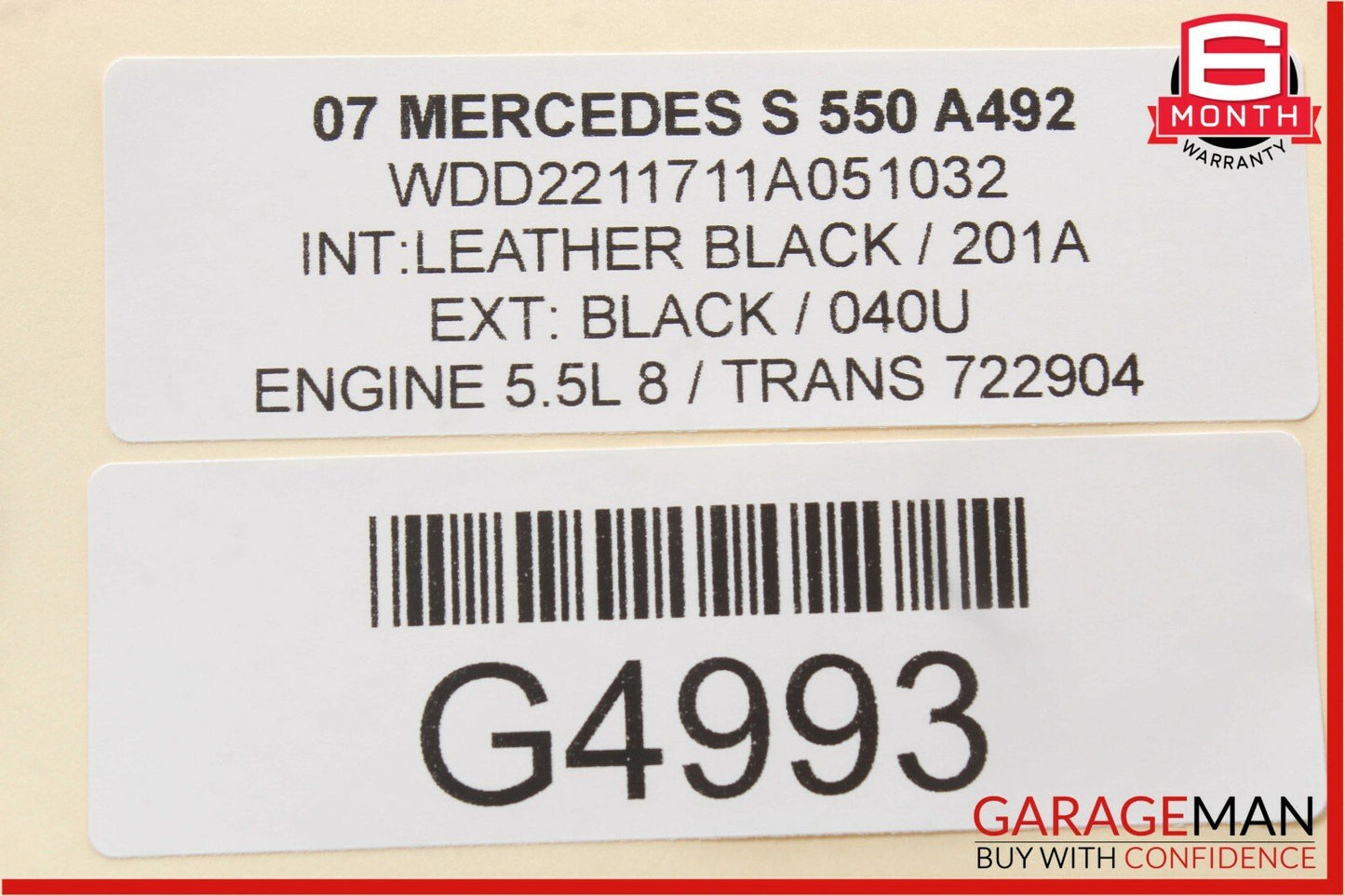 07-09 Mercedes W221 S550 Ash Tray Ashtray Lighter Trim Compartment Black