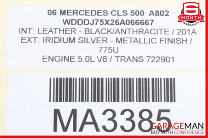 06-11 Mercedes W219 CLS550 Rear Right Door Lock Latch Actuator 2197300435 OEM