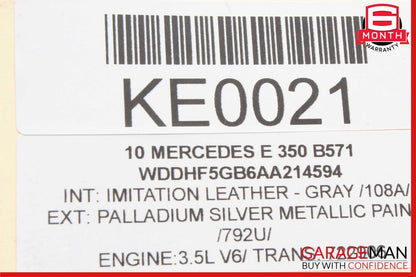 10-16 Mercedes W212 E350 Front Top Upper Overhead Dome Light Reading Map Lamp