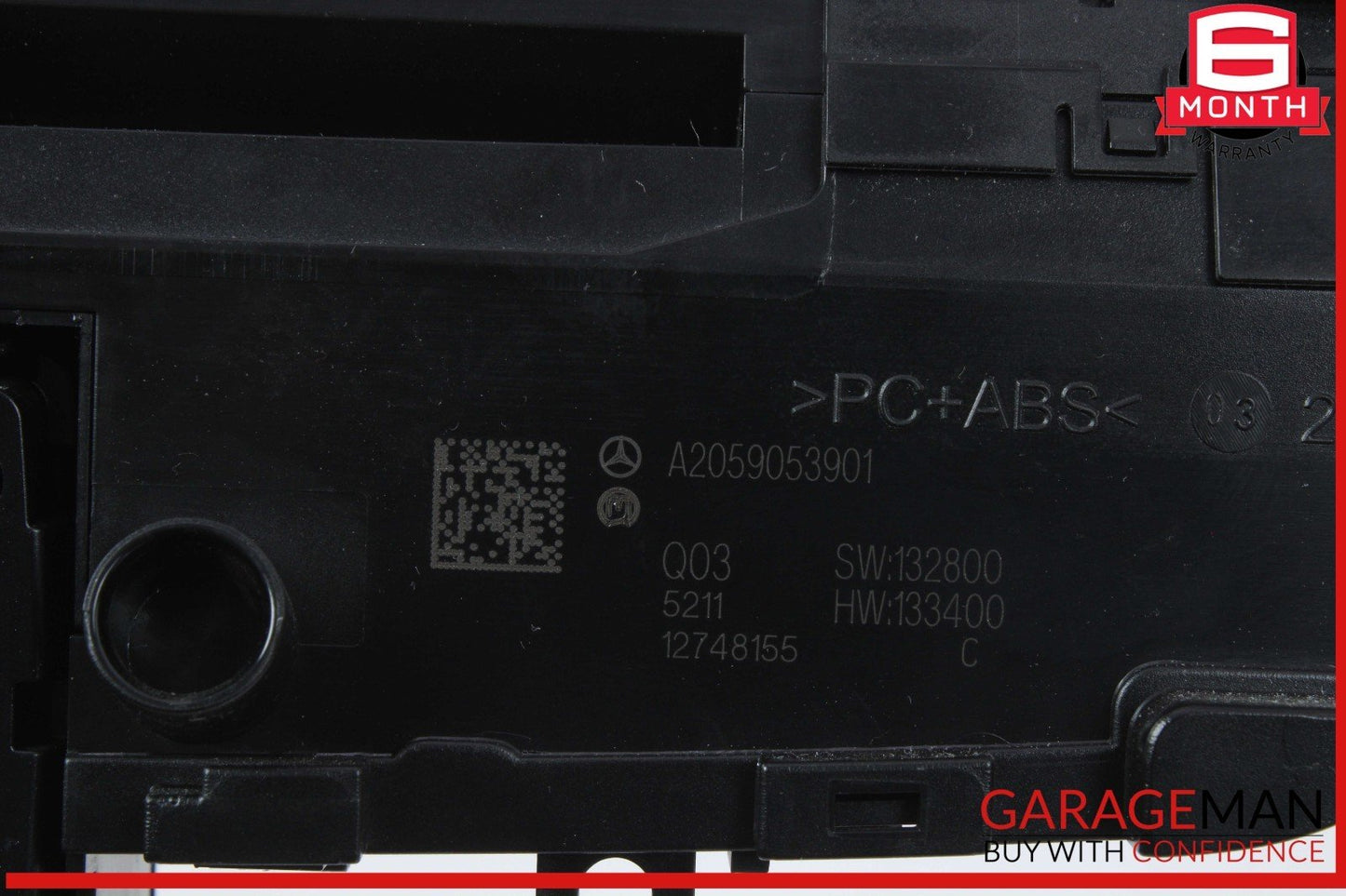 15-18 Mercedes W205 C300 Center Dashboard Hazard Control Switch w/ Clock Assy