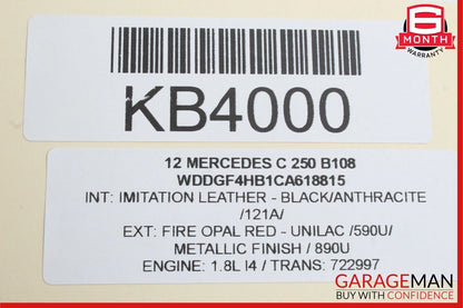 12-14 Mercedes W204 C250 C300 AC A/C Heater Climate Control Switch Assembly OEM