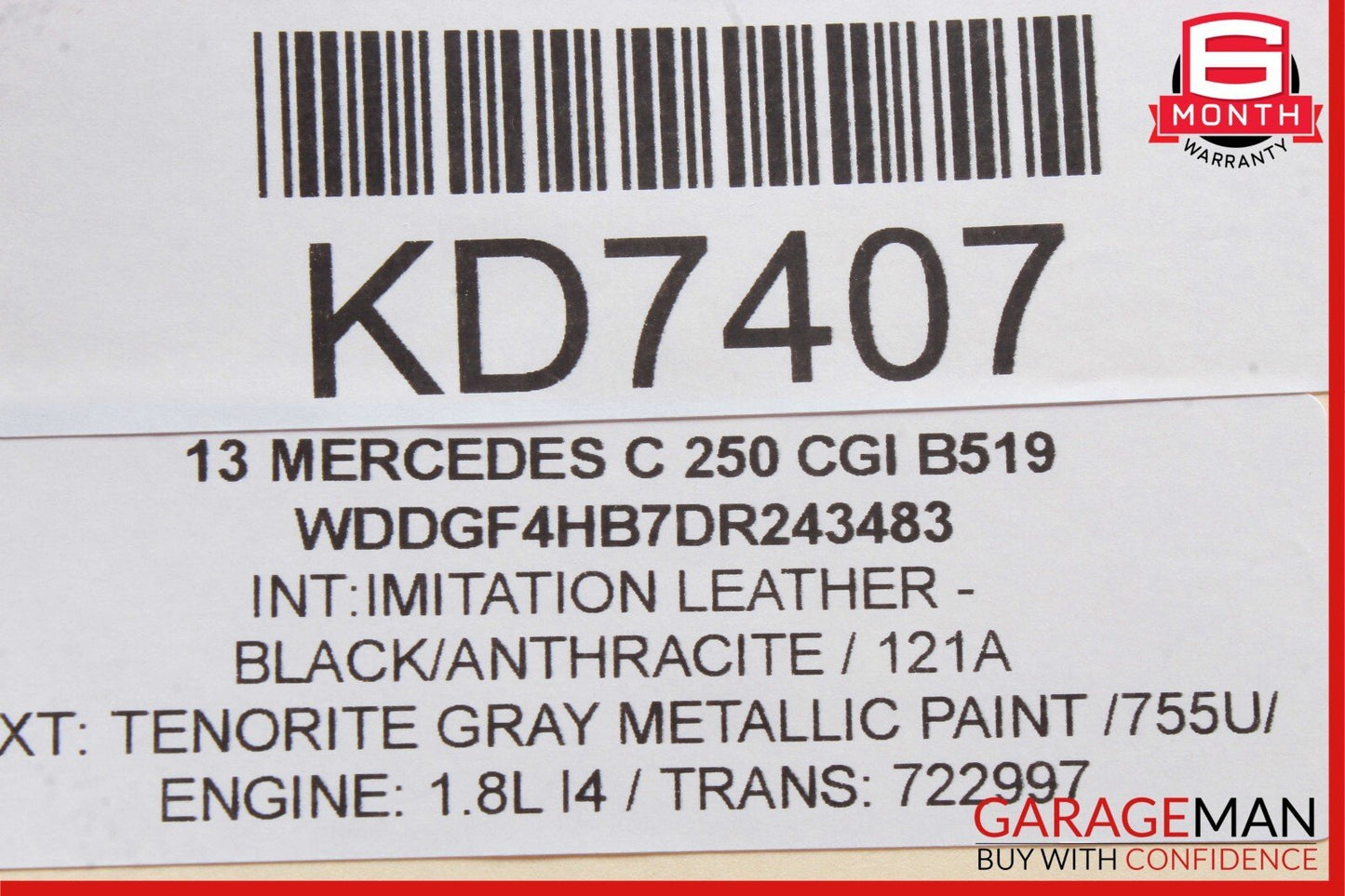 08-14 Mercedes W204 C250 C300 Right Side Bumper Reinforcement Impact Bar Bracket