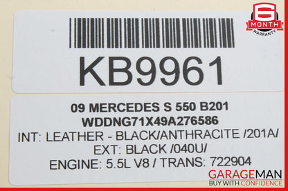 2007-2013 Mercedes-Benz S550 W221 Front Left Seat Control Module 2218707393 OEM