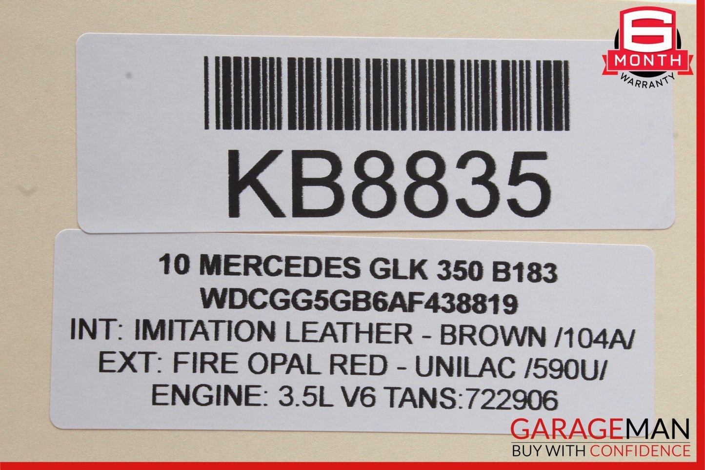 06-12 Mercedes X204 GLK350 ML350 Front Right Bumper Fog Light Lamp OEM