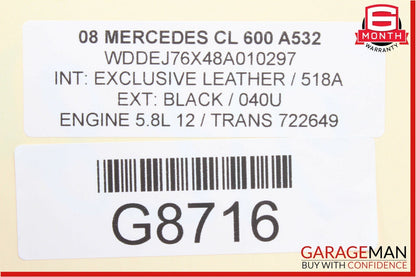 01-12 Mercedes W215 CL600 S600 Engine Motor Oil Pump Assembly 1371811101 OEM