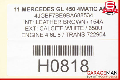 03-12 Mercedes GL450 R350 ML350 Front Left Driver Side Seat Control Module