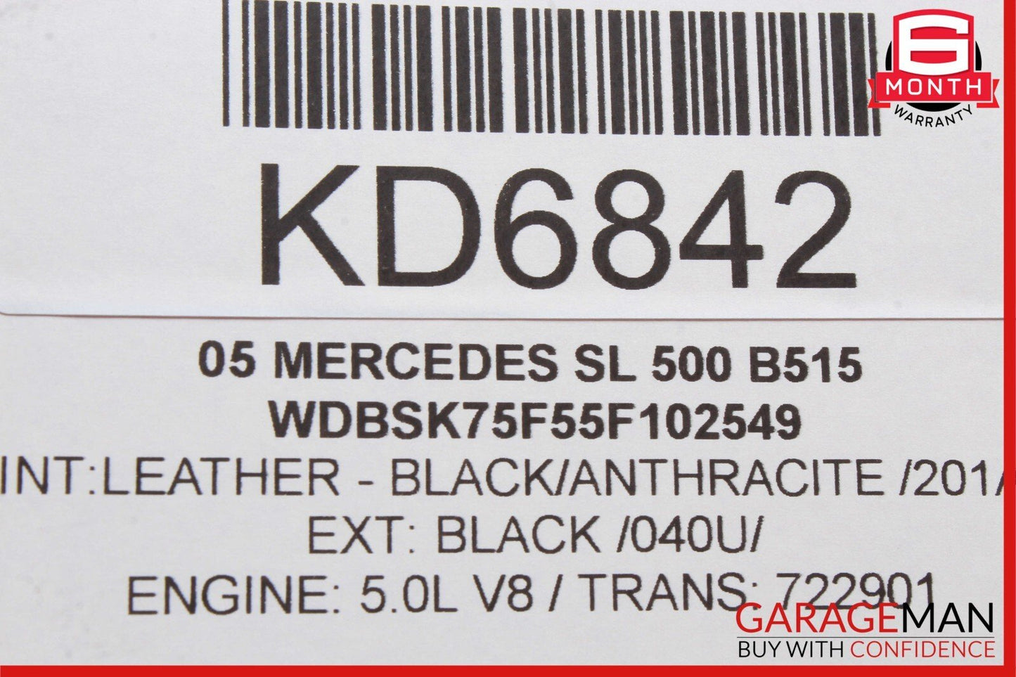 03-08 Mercedes R230 SL500 SL600 SL55 AMG Front Right Side Lower Control Arm OEM