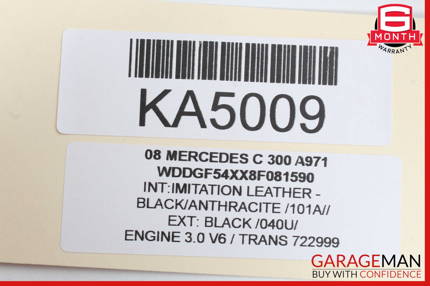 08-11 Mercedes W204 C350 C300 C250 Front Left Side Exterior Door Handle Black