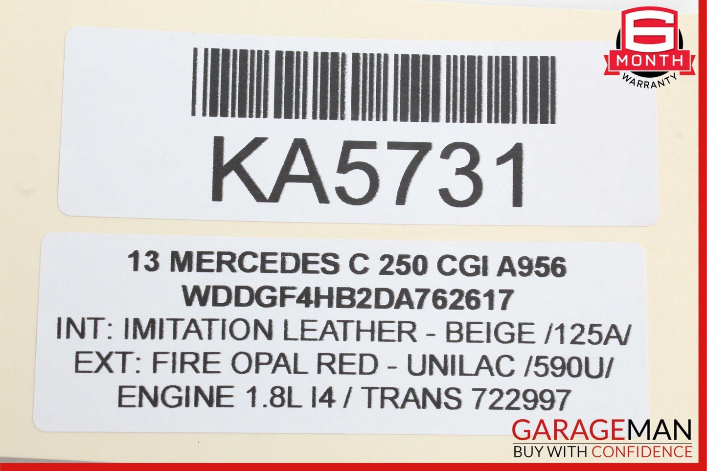 08-14 Mercedes W204 C250 C300 C63 AMG Rear Left Door Lock Latch Actuator OEM
