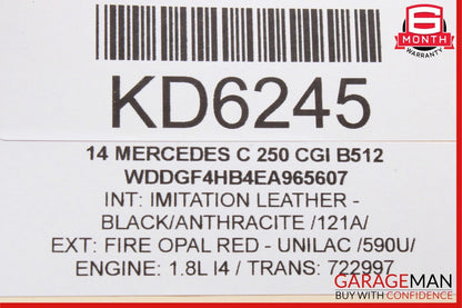 12-14 Mercedes W204 C350 C300 C250 Rear SAM Relay Fuse Junction Box Assembly
