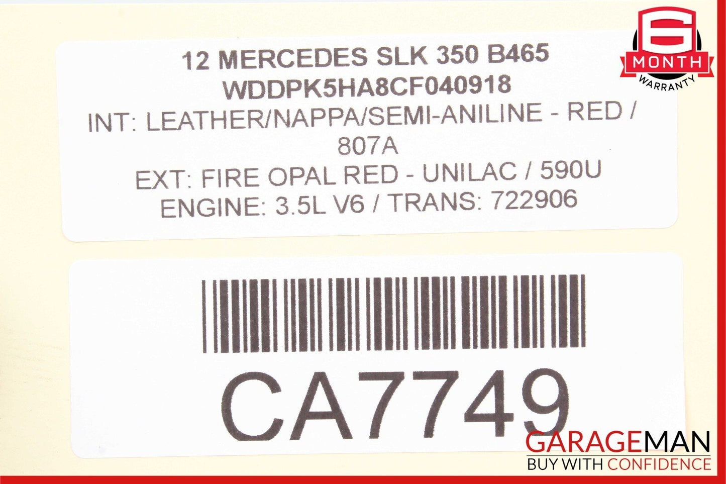 12-16 Mercedes R172 SLK350 M276 Rear Right Passenger Side Exhaust Muffler Tip