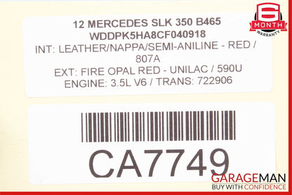 12-16 Mercedes R172 SLK350 M276 Rear Right Passenger Side Exhaust Muffler Tip