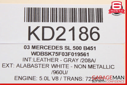03-12 Mercedes CLK350 CL600 SL500 Front Left Side Door Window Regulator Motor